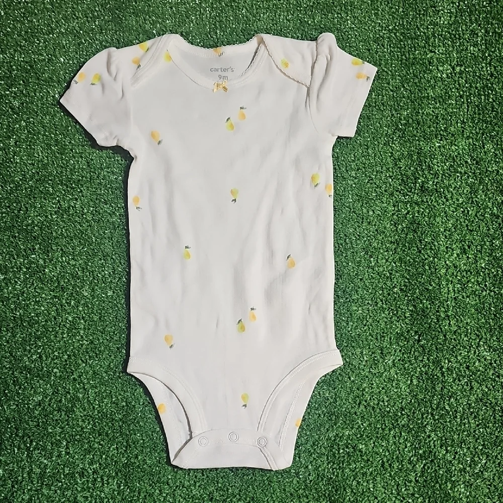 Carter's White Bodysuit with Yellow Accents